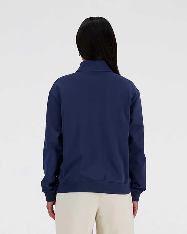 Sudadera New Balance Greatest Hit 1/4 Zip azul marino oscuro mujer - #3