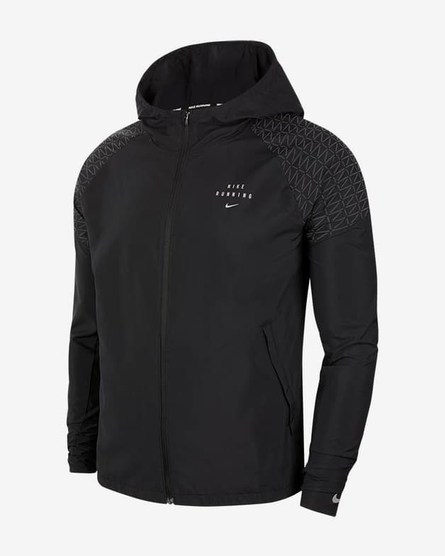 Chaqueta Nike Essential Run División Flash negro gris - #1
