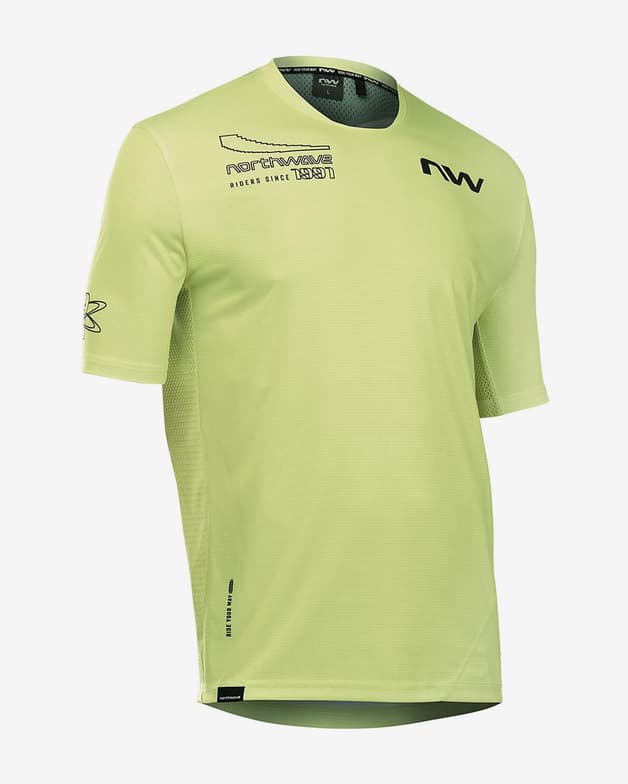 Maillot Northwave Edge 2 manche courte jaune noir - #1