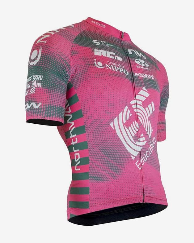 Maillot EF Education-Nippo Development Team 2022 manga corta rosa verde - #1