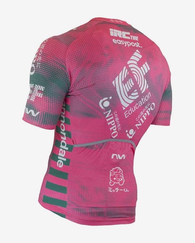 Maillot EF Education-Nippo Development Team 2022 manga corta rosa verde - #2