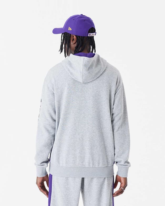 Sudadera con capucha New Era NBA Mesh Panel OS Los Angeles Lakers gris - #6
