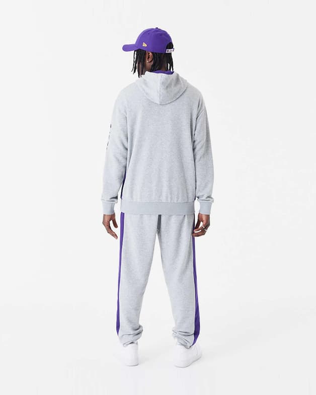 Sudadera con capucha New Era NBA Mesh Panel OS Los Angeles Lakers gris - #8