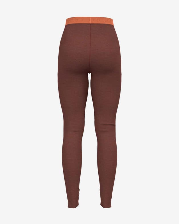Malla larga Odlo The Performance Wool 150 Base rojo granate mujer - #2