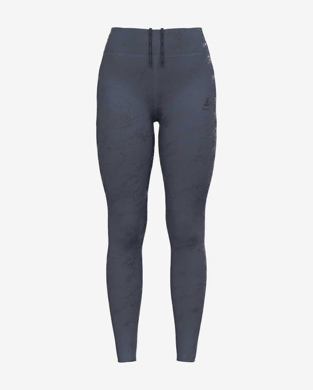 Malla larga Odlo ZeroWeight Print Reflective gris oscuro mujer - #1