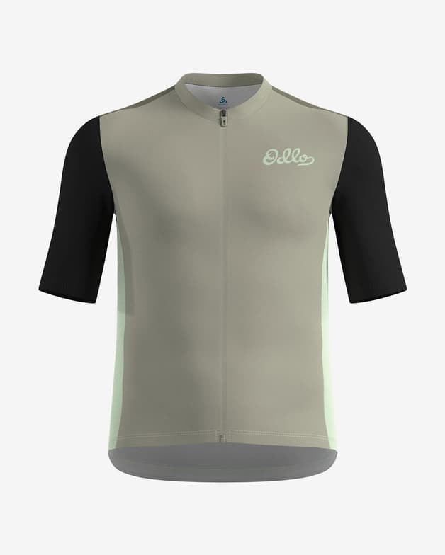 Maillot Odlo Essentials Heritage Print manga corta gris negro - #1