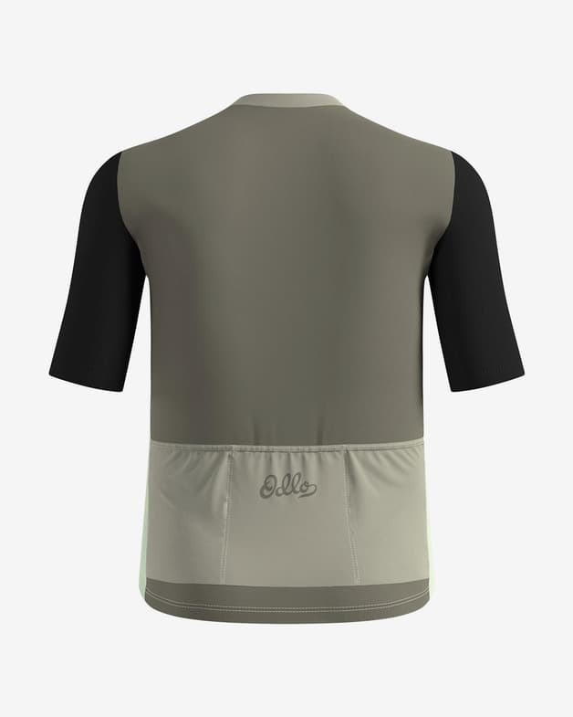 Maillot Odlo Essentials Heritage Print manga corta gris negro - #2