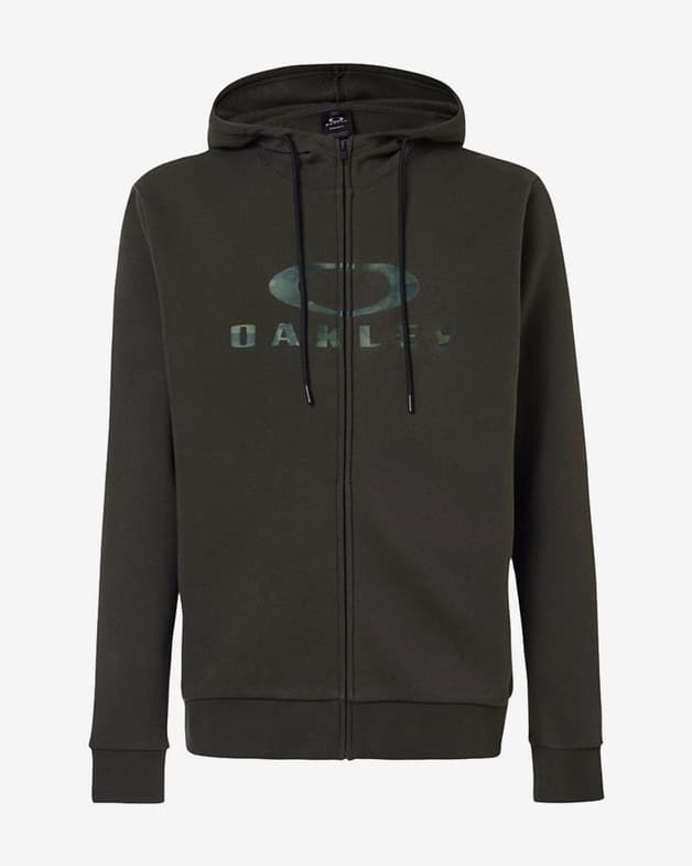 Sudadera con capucha Oakley Bark 2.0 Full Zip gris oscuro verde camuflaje - #1