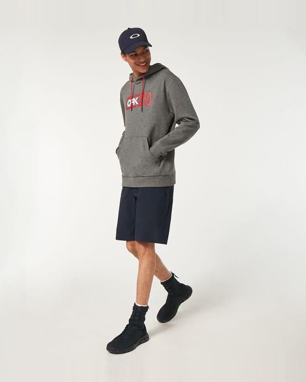 Sudadera con capucha Oakley Locked In B1B PO gris rojo blanco - #7