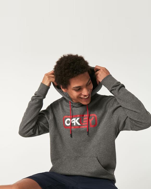 Sudadera con capucha Oakley Locked In B1B PO gris rojo blanco - #8