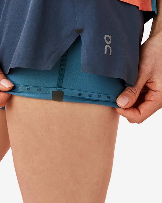Pantalón corto On Shorts Running azul mujer - #3