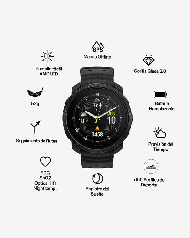 Pulsómetro GPS Polar Vantage M3 Black - #2