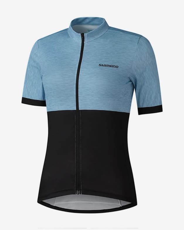 Maillot Shimano Element manga corta azul claro negro mujer - #1