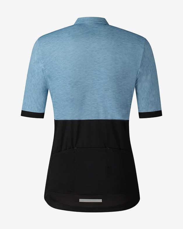Maillot Shimano Element manga corta azul claro negro mujer - #2