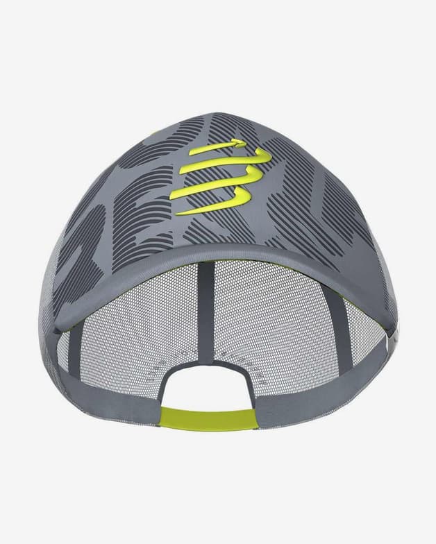 Gorra Compressport Trucker gris verde lima - #2