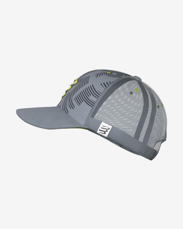 Gorra Compressport Trucker gris verde lima - #8