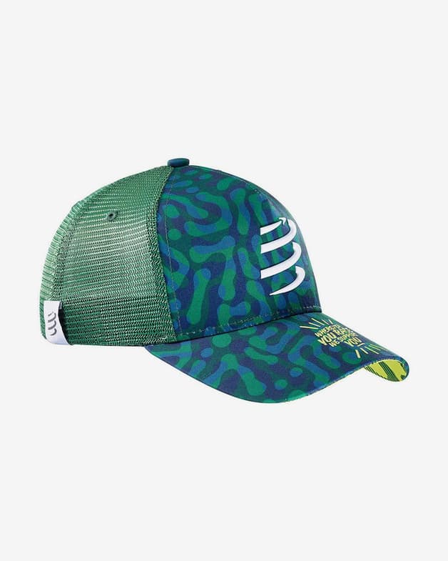 Gorra Compressport Trucker Cap Camo Neon 2020 verde camuflaje - #1
