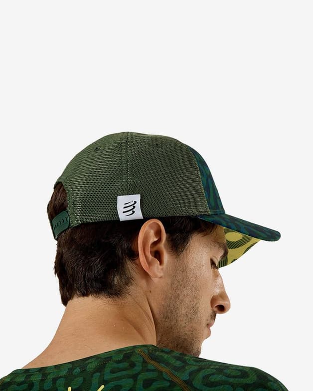 Gorra Compressport Trucker Cap Camo Neon 2020 verde camuflaje - #6