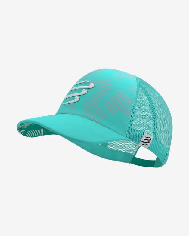 Gorra Compressport Trucker Summer Refresh 2021 azul celeste blanco gris - #1