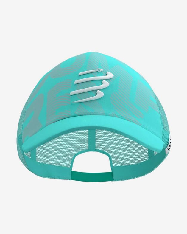Gorra Compressport Trucker Summer Refresh 2021 azul celeste blanco gris - #2