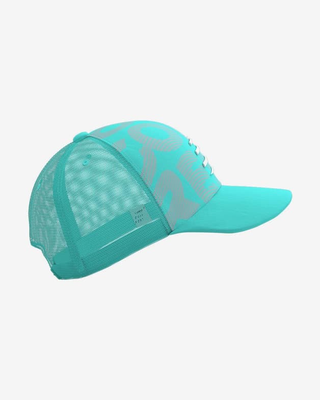 Gorra Compressport Trucker Summer Refresh 2021 azul celeste blanco gris - #4