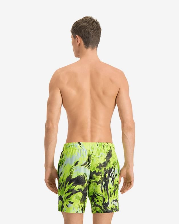 Maillot de bain Puma Swim Reflection All Over Print jaune noir - #4