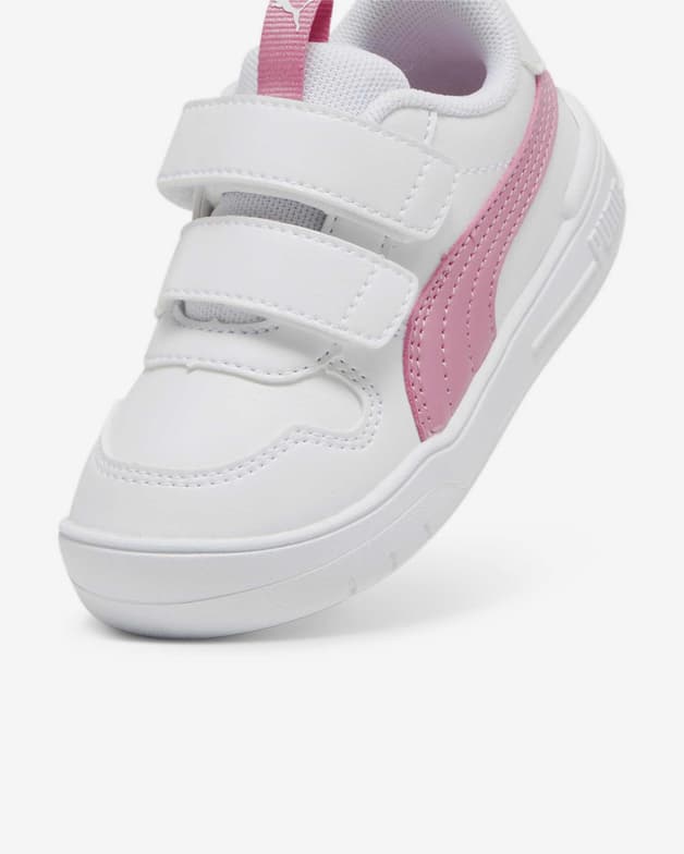Zapatillas Puma Multiflex SL V con velcro blanco puro rosa infantil - #5