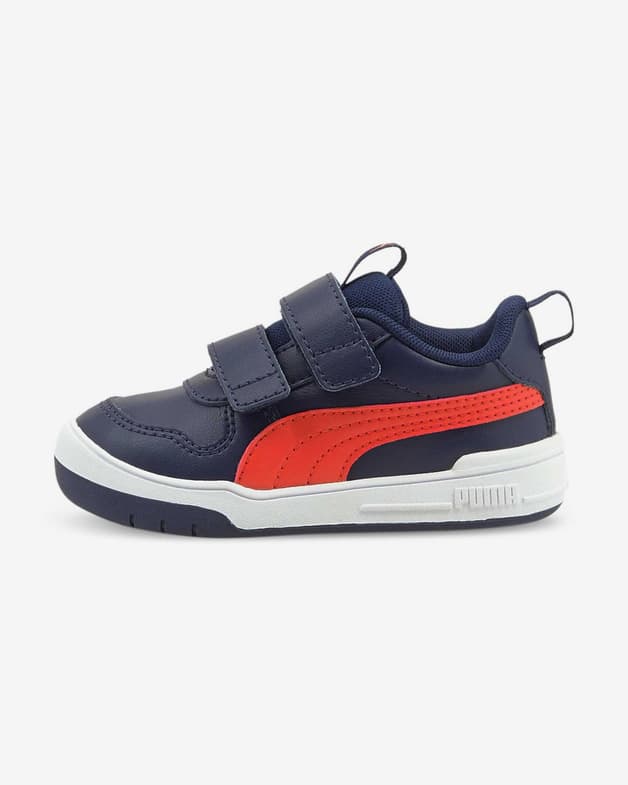 Zapatillas Puma Multiflex SL V con velcro azul marino rojo bebé - #2