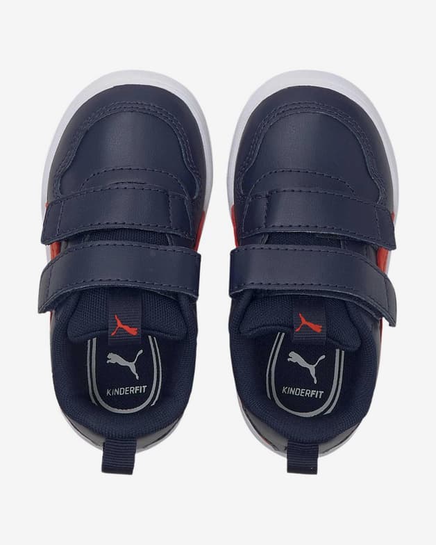 Zapatillas Puma Multiflex SL V con velcro azul marino rojo bebé - #6