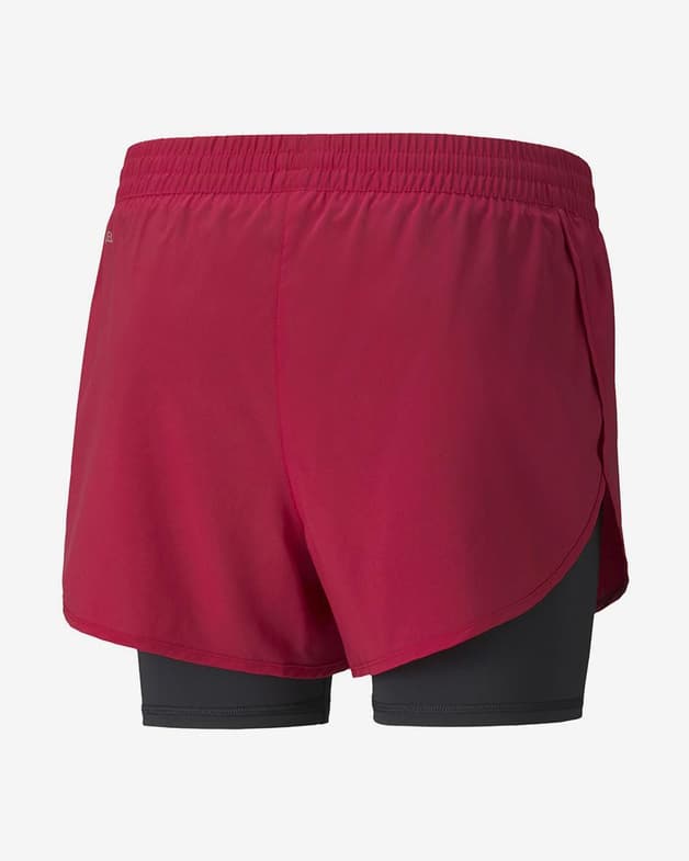Pantalón corto Puma 2 in 1 Run rojo negro mujer - #2