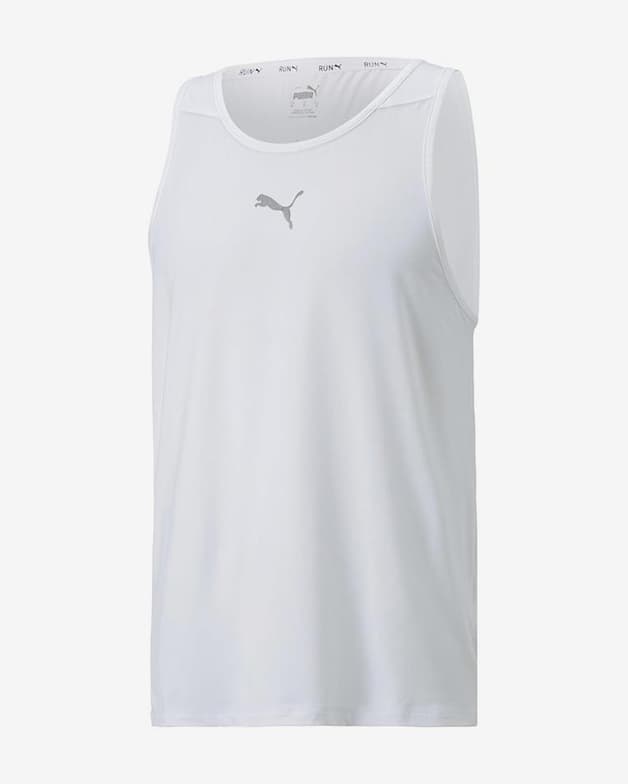 Camiseta Puma Run Cloudspun sin mangas blanco gris claro - #1