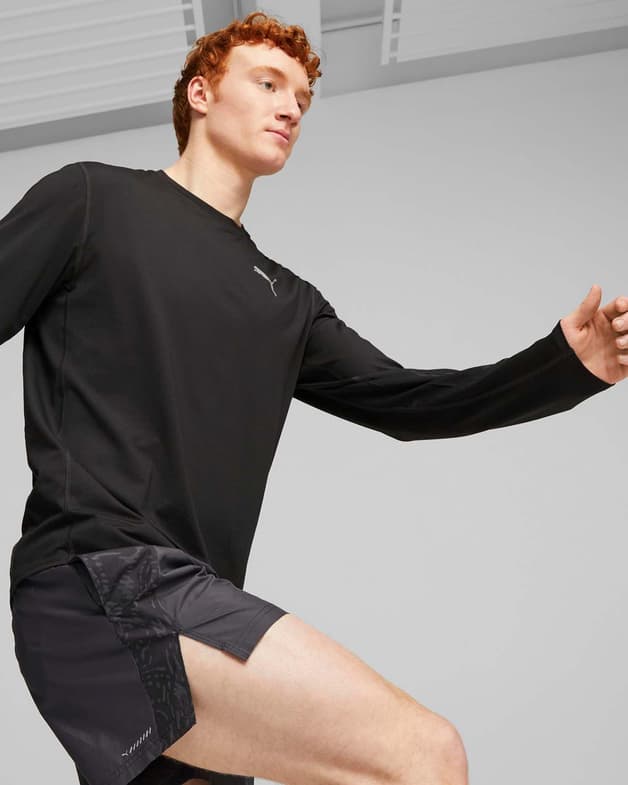Camiseta Puma Run Cloudspun manga larga negro - #3