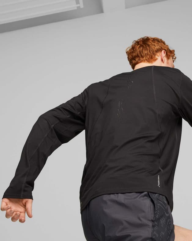 Camiseta Puma Run Cloudspun manga larga negro - #7