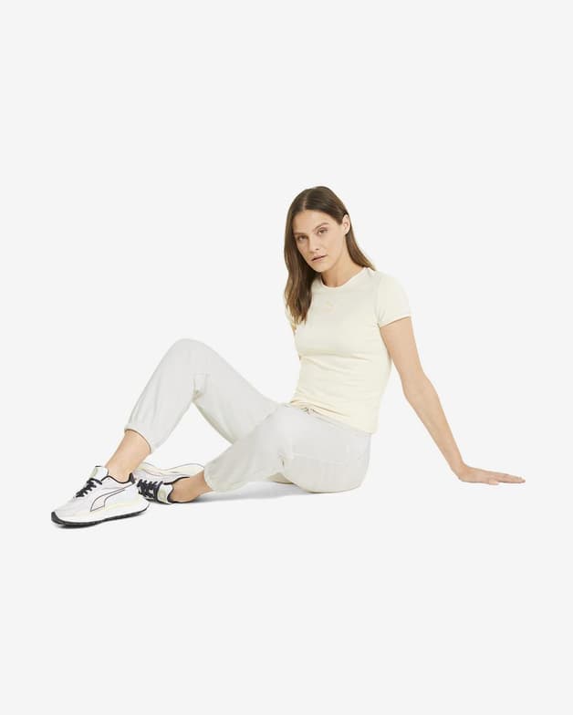 Pantalón largo Puma Classics Relaxed blanco intenso mujer - #5