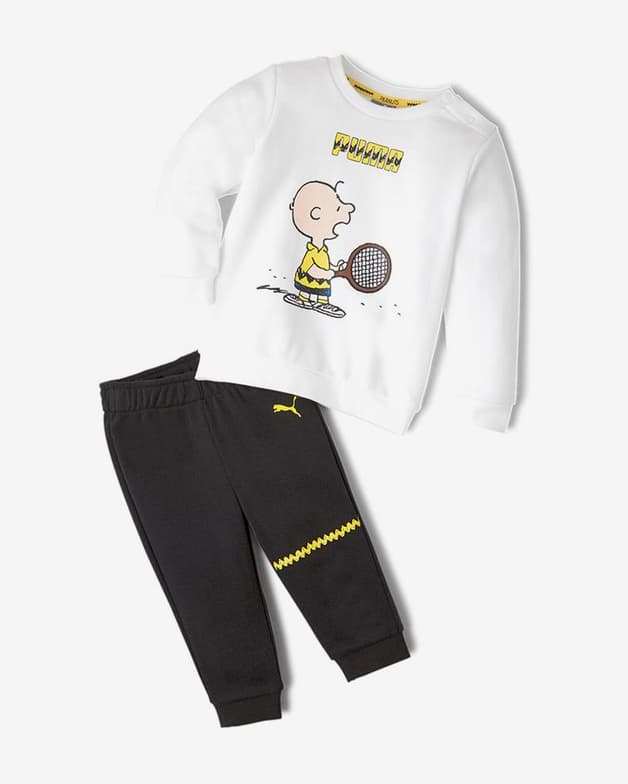 Chándal Puma X Peanuts Minicats Crew blanco negro amarillo bebé - #1