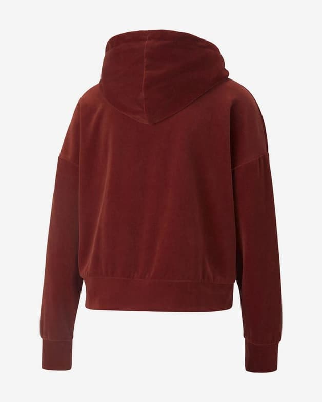 Sudadera con capucha Puma Velour granate mujer - #2