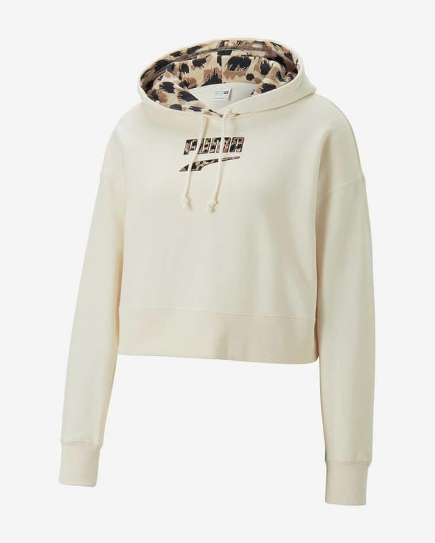 Sudadera con capucha Puma Downtown Crooped PUMA X PEDROCHE beige mujer - #1