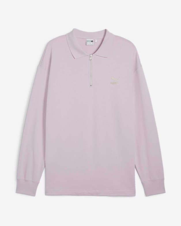 Sudadera Puma Better Classics Half Zip rosa claro - #3