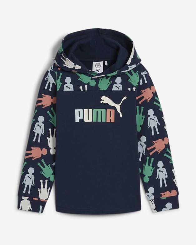 Sudadera con capucha Puma X Playmobil negro verde rosa infantil - #1