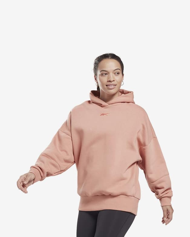 Sudadera con capucha Reebok Studio Recycled Oversize rosa mujer - #3