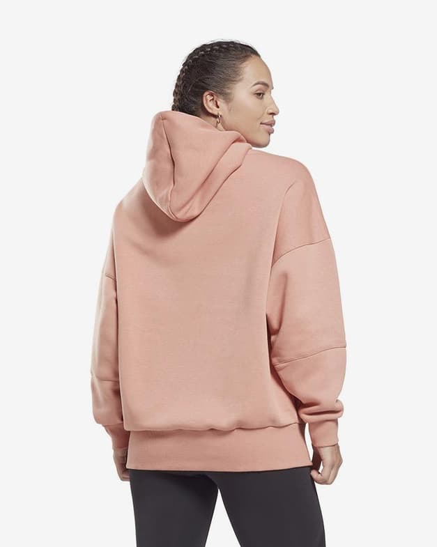 Sudadera con capucha Reebok Studio Recycled Oversize rosa mujer - #4