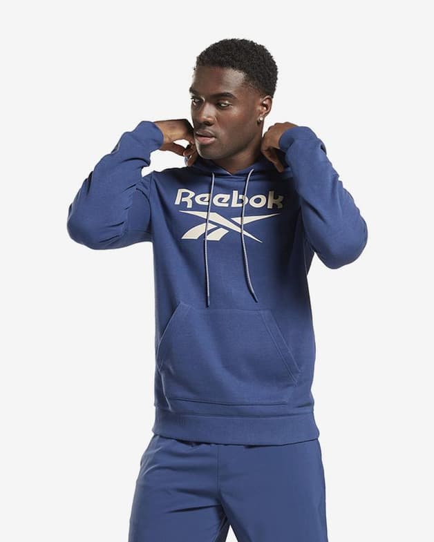 Sudadera con capucha Reebok Stripe azul marino blanco - #2