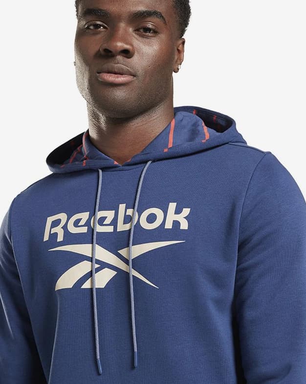Sudadera con capucha Reebok Stripe azul marino blanco - #5