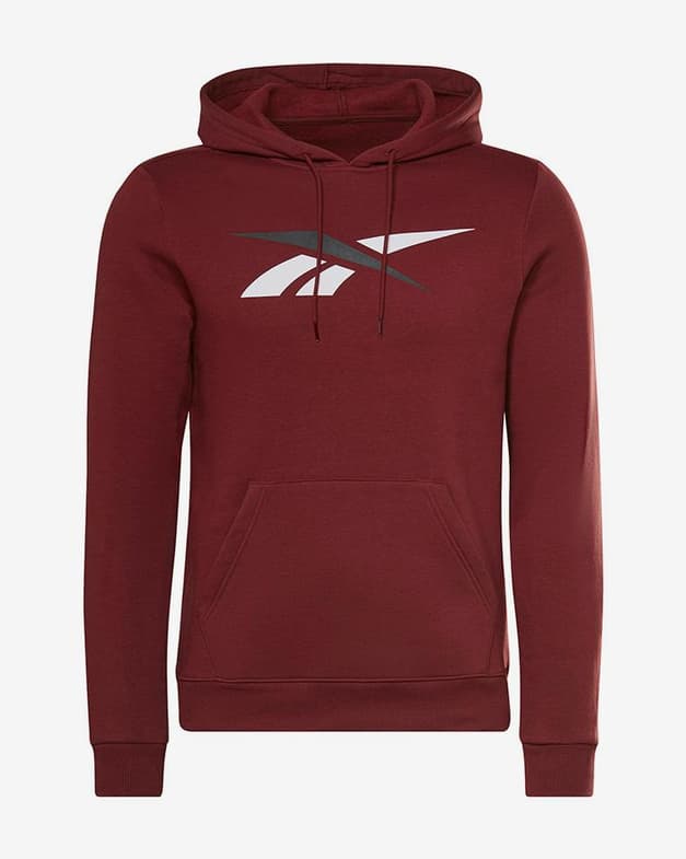 Sudadera con capucha Reebok Training Essentials Vector Pullover rojo blanco negro - #1