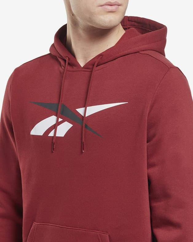 Sudadera con capucha Reebok Training Essentials Vector Pullover rojo blanco negro - #4