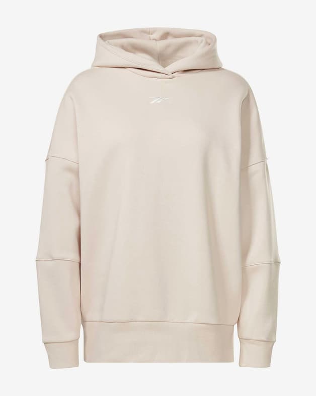 Sudadera con capucha Reebok Studio Recycled Oversize blanco crema mujer - #1