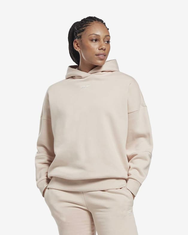 Sudadera con capucha Reebok Studio Recycled Oversize blanco crema mujer - #2