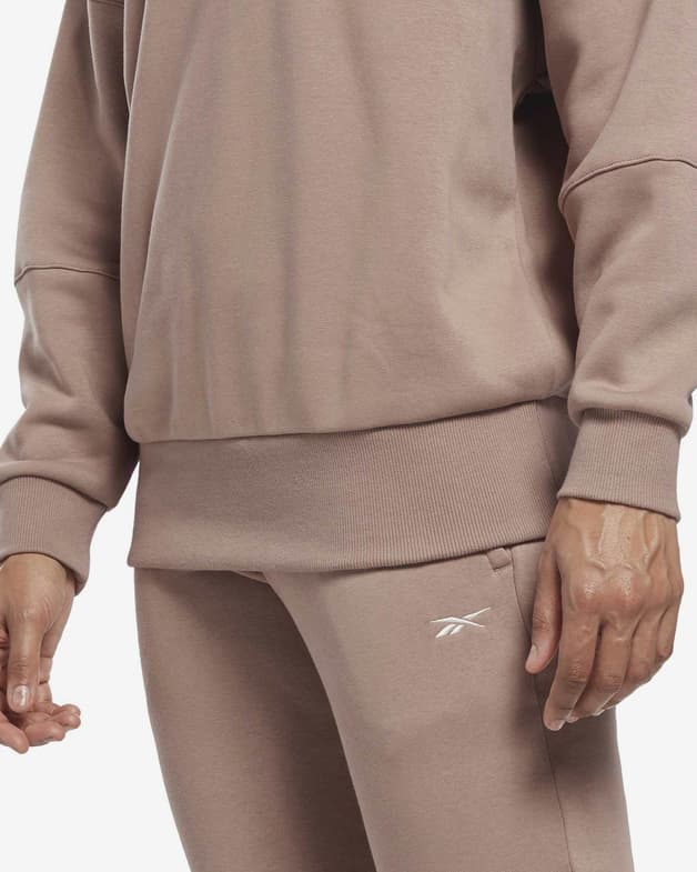 Sudadera con capucha Reebok Studio Recycled Oversize marrón claro mujer - #6