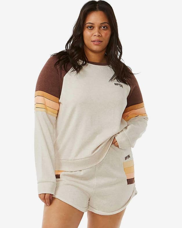 Sudadera Rip Curl Surf Revival Raglan marrón mujer - #1