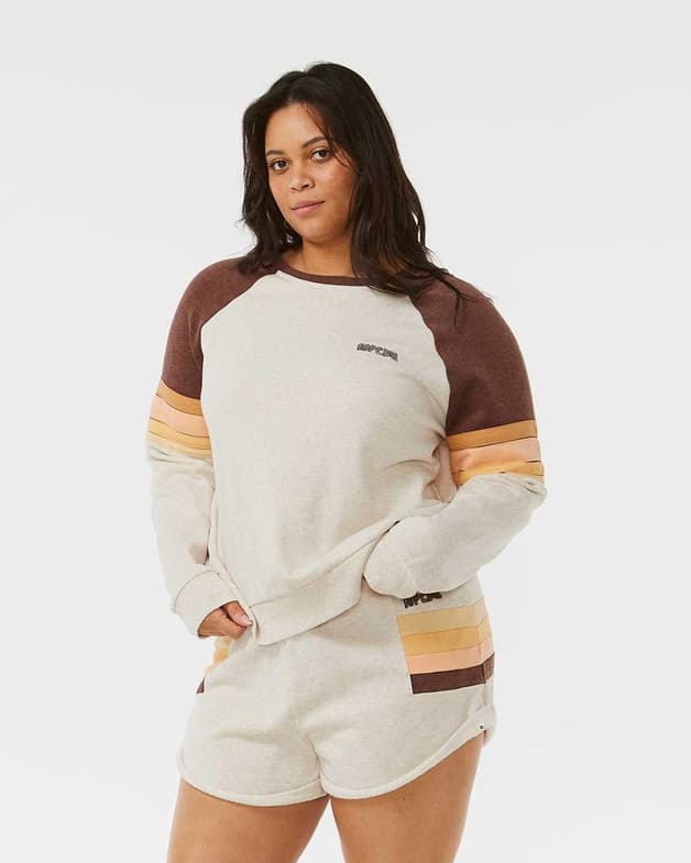 Sudadera Rip Curl Surf Revival Raglan marrón mujer - #2